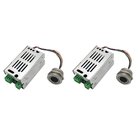 2X K215+R503 Normally Open Relay Self-Locking Fingerprint Control Board for Car Door Lock Access Control,2 x K215 Control Board 2 x R503 Fingerprint Module,silver