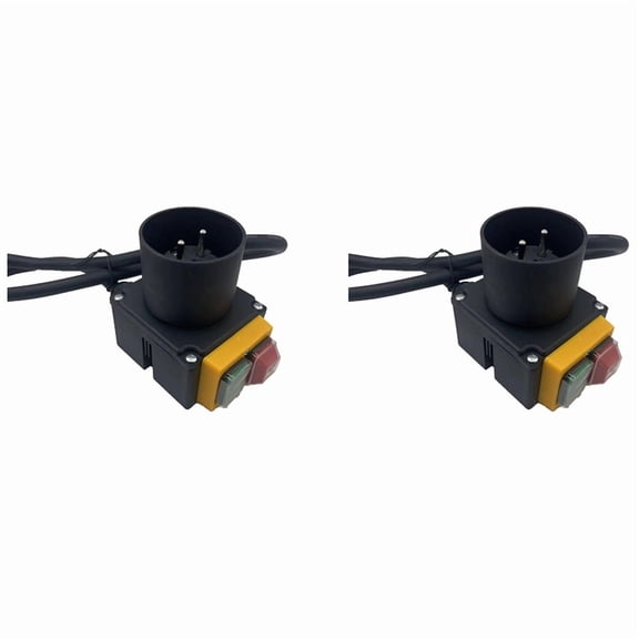 2X KOA7 250V 12A Wood Splitting Machine Electromagnetic Button Switch HCK3T Log Cutting Machine,2x Electromagnetic Button Switch,Black