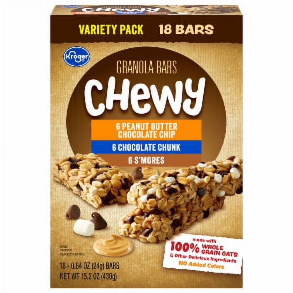2X-KR Chewy Granola Bars Variety Pack - 0.84 oz - 18 ct