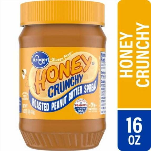 2X - KR Crunchy Honey Roasted Peanut Butter Spread 16 oz
