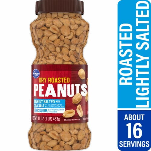2X KR Dry Roasted Lightly Salted Peanuts 16 oz