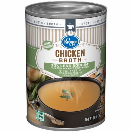 KR Fat Free Lower Sodium Chicken Broth 14 oz - Pack of 2