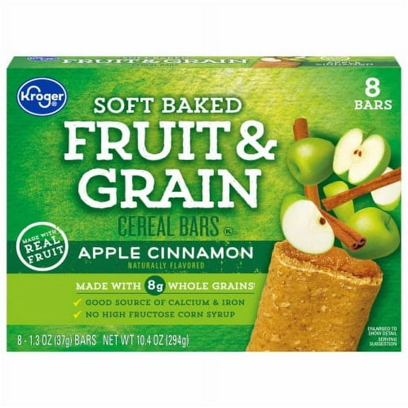 Pack of 2 - KR Fruit & Grain Apple & Cinnamon Cereal Bars 8 ct