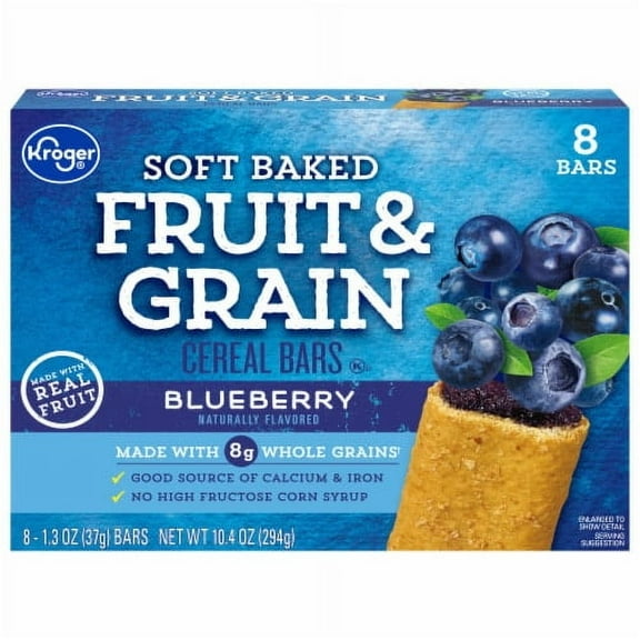 2X-KR Fruit & Grain Blueberry Cereal Bars - 1.3 oz - 8 ct
