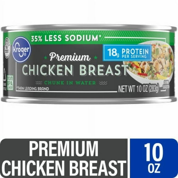 2X - KR Less Sodium Premium Chicken Chunks in Water
