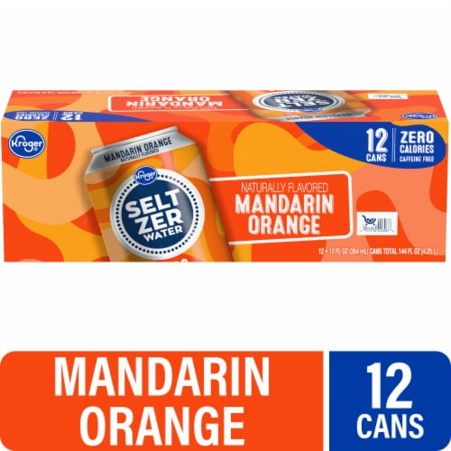 2X-KR Mandarin Orange Flavored Seltzer Water Cans - 12 fl oz - 12 pk