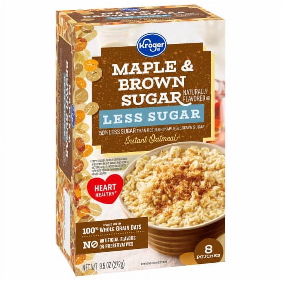 2X - KR Maple & Brown Sugar Lower Sugar Instant Oatmeal