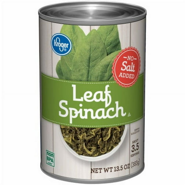 2X-KR No Salt Added Leaf Spinach - 13.5 oz