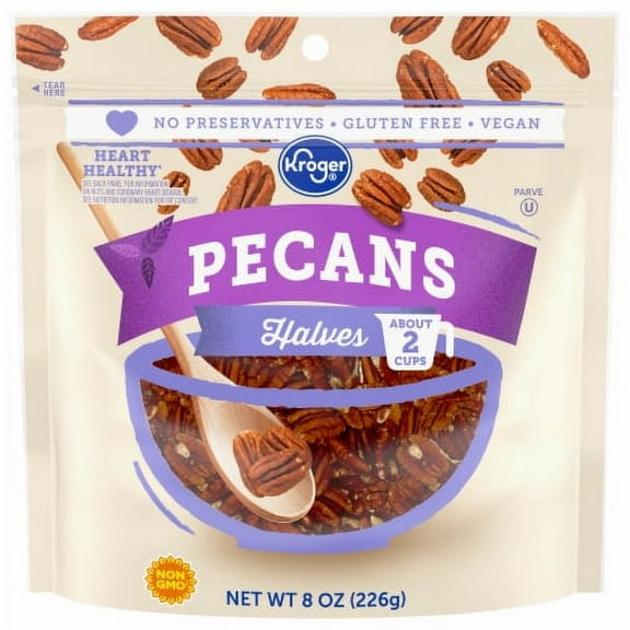 2X-KR Pecan Halves - 8 oz