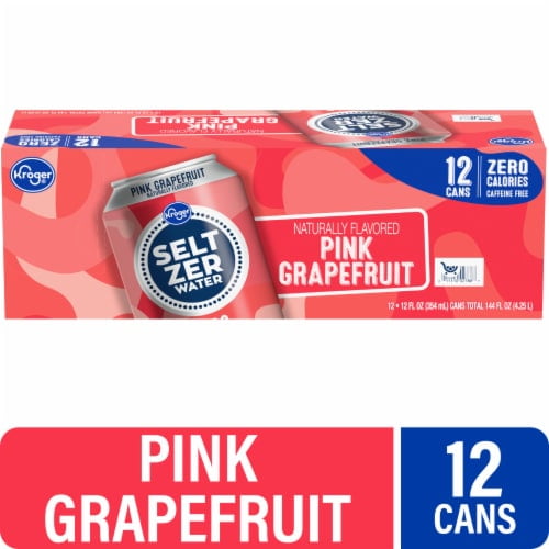 2X-KR Pink Grapefruit Flavored Seltzer Water Cans - 12 fl oz - 12 pk
