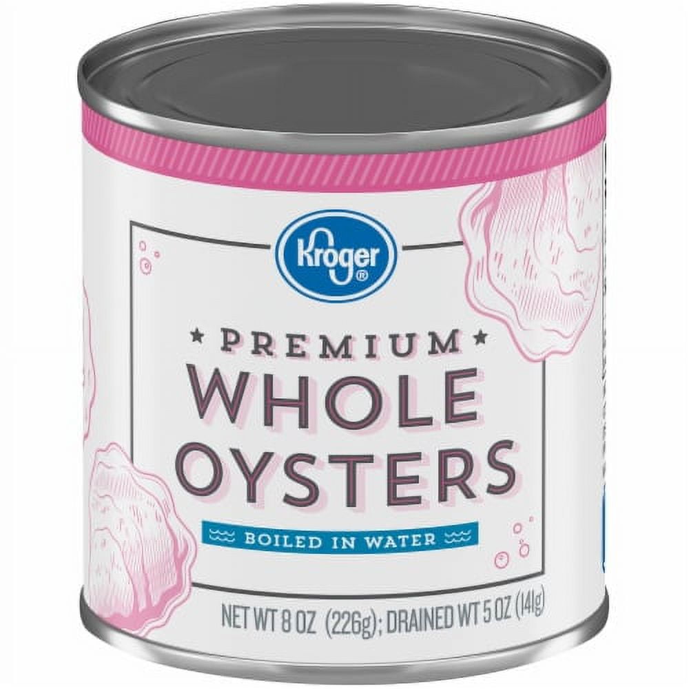 2X-KR Premium Whole Oysters Boiled in Water - 8 oz