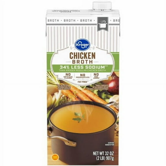2X - KR Reduced Sodium Chicken Broth-32 oz
