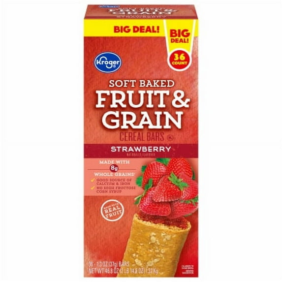 2X - KR Soft Baked Fruit & Grain Strawberry Cereal Bar