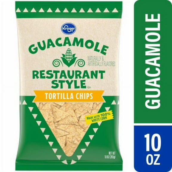 2X - KR White Corn Restaurant Style Guacamole Tortilla Chips