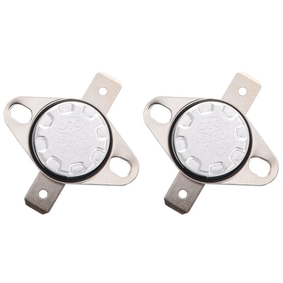 2X KSD301 AC 250V 10A 125 Celsius NC Temperature Control Switch Thermostat,2 x Temperature Control Switch,silver & gold