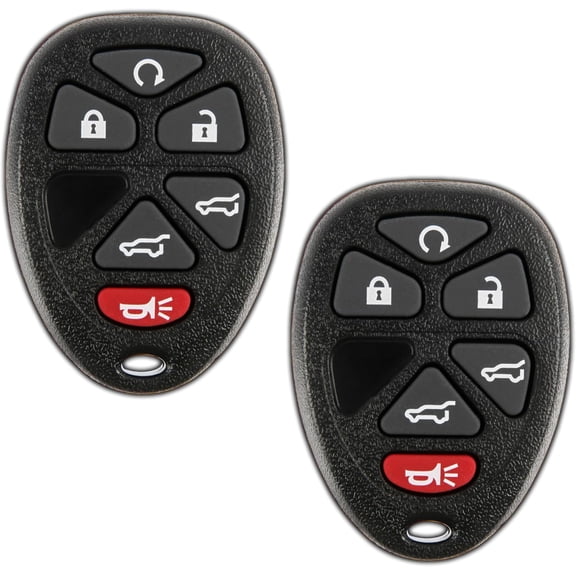 2X Key Fob Remote for 2007 2008 2009 2010 2011 2012 2013 2014 GM 6-Button Keyless Entry Remote - 15913427 - Program Guide Included 2007-2010, Professional Programming 2011+