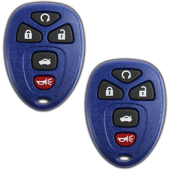 2X Key Fob Replacement for 2015 2006 2007 2008 2009 2010 2011 2012 2013 Buick Lucerne Cadillac DTS Chevrolet Chevy Impala Monte Carlo Remote, 5-Button 15912860, Locksmith Required 2011+