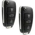 thumbnail image 1 of 2X Key Fob Replacement Keyless Entry Remote for 2006 2007 2008 2009 2010 2011 2012 2013 2014 2015 Audi A3 A4 A5 A6 A8 Q R S TT Quattro 3-Button with Panic Flip Key (IYZ 3314, 4F0837220), 1 of 5