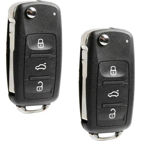 2X Key Fob Replacement Keyless Entry Remote for 2012 2013 2014 2015 2016 2017 2018 2019 2020 2021 Volkswagen Beetle Jetta Passat Tiguan 4-Button Flip Key (NBGFS93N, 5K0837202EC)
