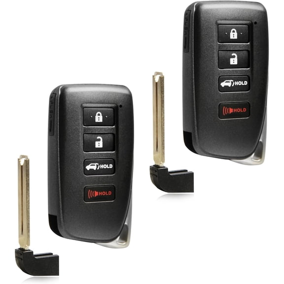 2X Key Fob Replacement Keyless Entry Remote for 2015 2016 2017 2018 2019 2020 Lexus LX570 NX200T NX300 NX300H 4-Button Proximity Smart Key (HYQ14FBA, AG Board, 89904-78070)