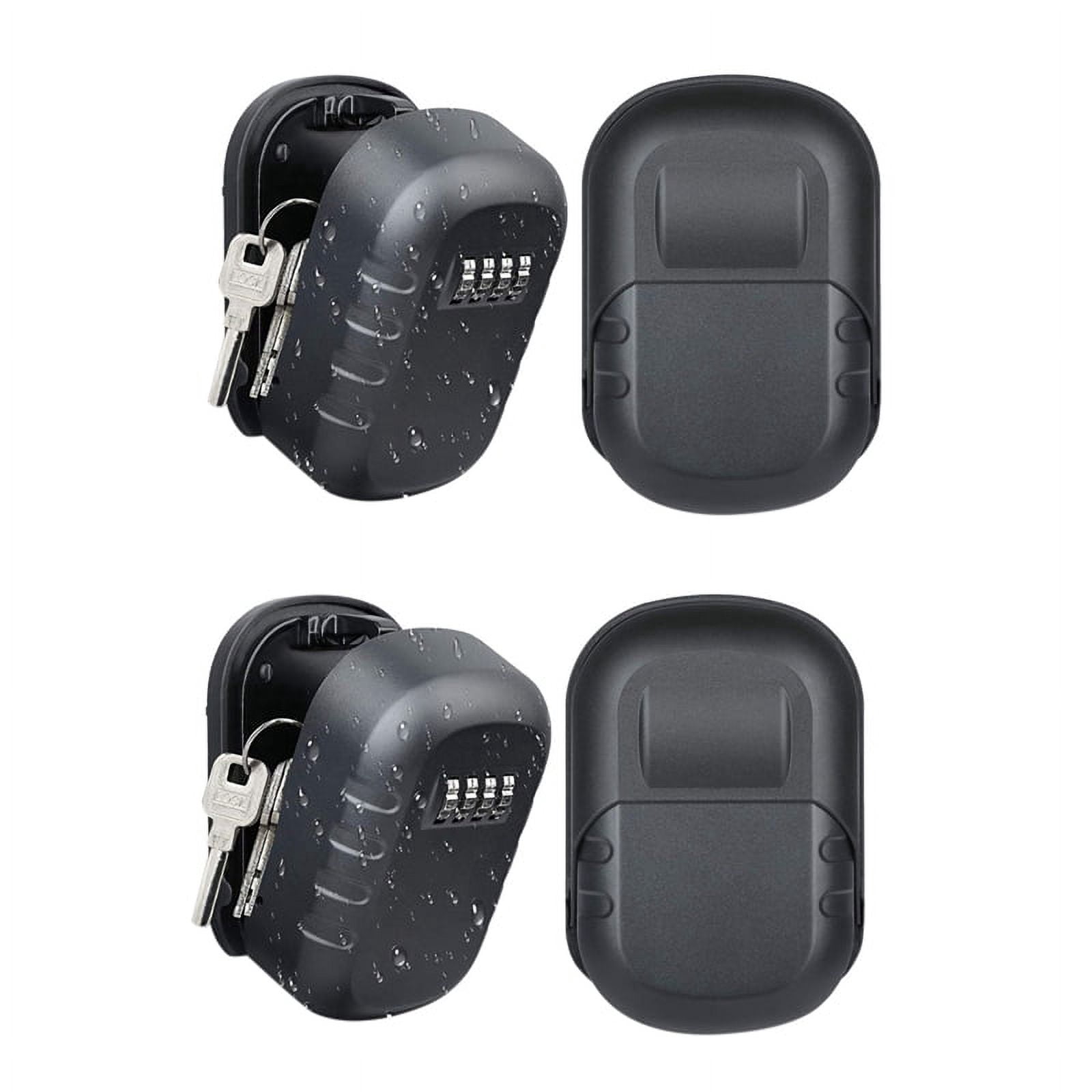 2X Key Lock Box Wall Mount 4 Digit Combination Weatherproof Key Storage Lock Box, Large Capacity Security Combo Lockbox
