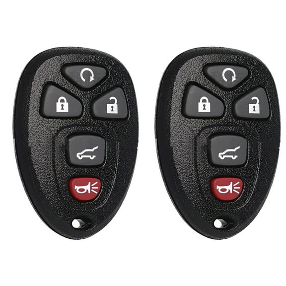 2X Keyless Entry Remote Control Car Key for Chevrolet/GMC/Cadillac 315MHz, Black, 5 Buttons, FCC ID OUC60270/OUC60221