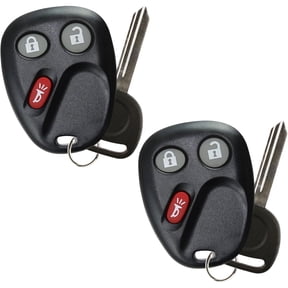 2X Keyless Entry Remote Fob Car Key Bundle for Buick Cadillac Chevrolet Hummer Pontiac Saturn 3-Button LHJ011, 21997127, Valet B102 B102-P