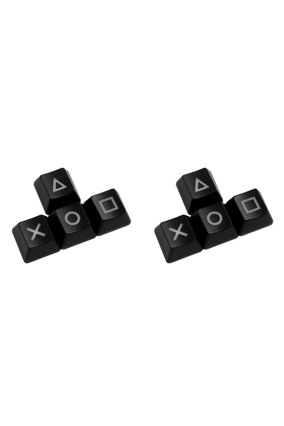 2X Keys Cap Up Down ,Mechanical Keyboard Pbt Keycap Button Key Wasd Dye Sub Tech R4 R3 R2 R1-Black
