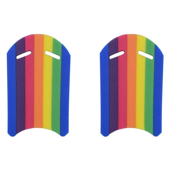2X Kids Adults Rainbow Swimming Kickboard Foam Float Kick Board Pool Training Aid Float Hand Foam Board Tool