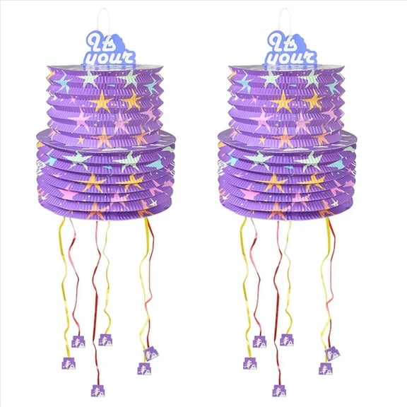 2X Kids Party Pinata Toy Gift Girls Happy Birthday Decoration Supplies Filled Confetti Surprise