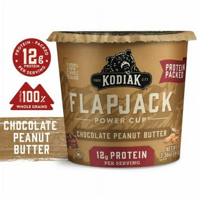 2XKodiak ProteinPacked Chocolate Peanut Butter Pancake Power Cup with