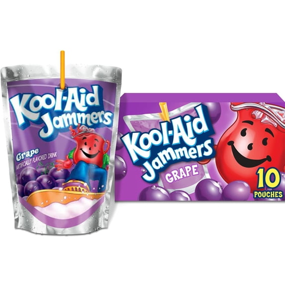 2X - Kool-Aid Jammers Grape Juice Drinks - 10pk/6 fl oz Pouches