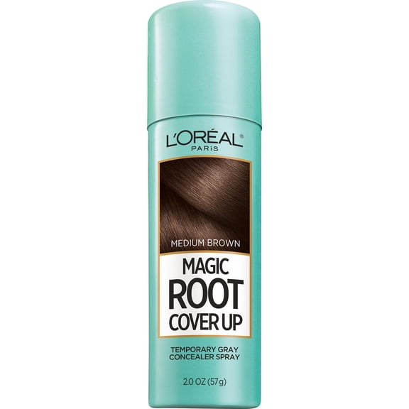 2X - L'Oral Paris Magic Root Cover Up Gray Concealer Spray - Medium Brown - 2 oz