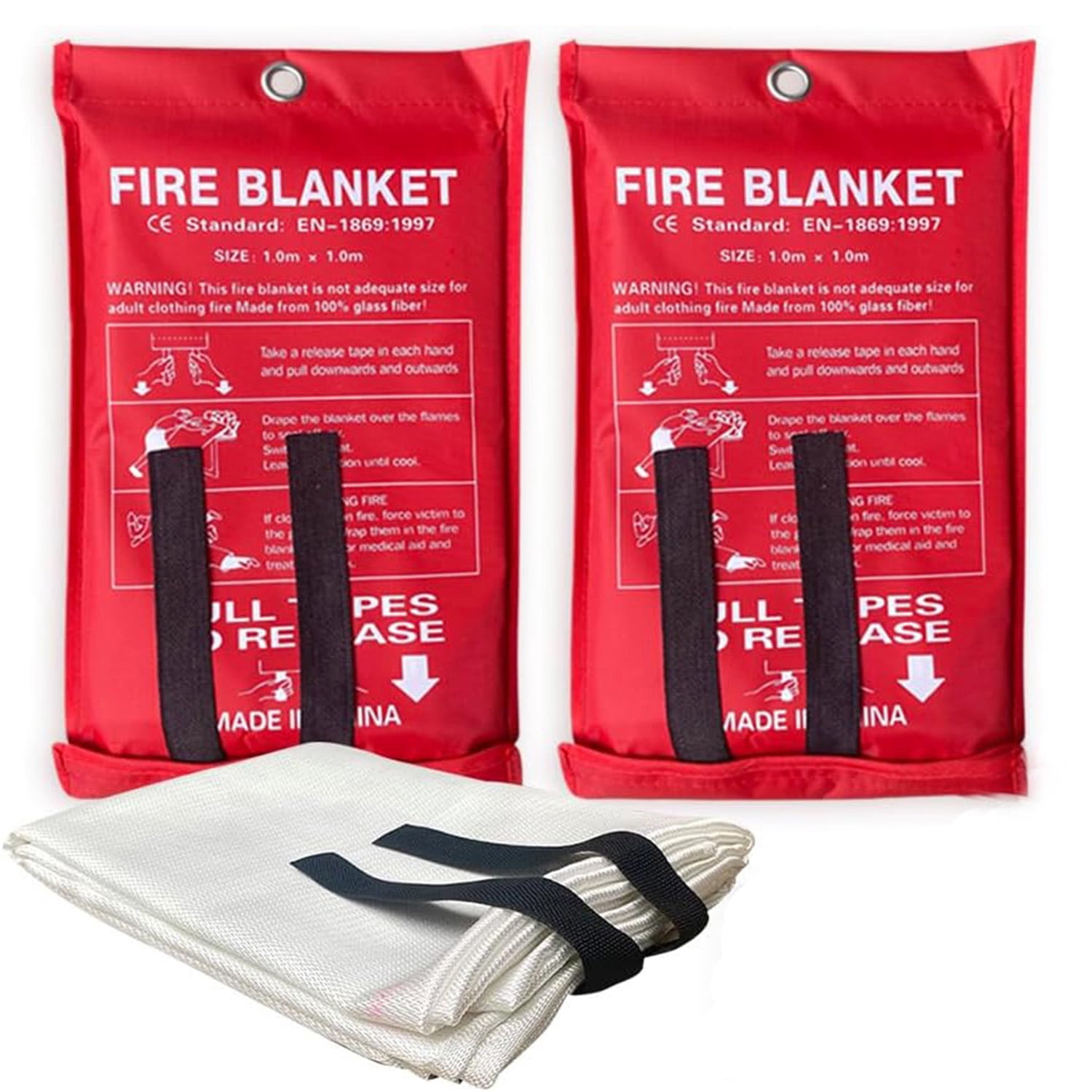 Couverture Anti-Feu D'Urgence 39x39 Pouces - Marque Prepared Hero - Sans Date D'Expiration