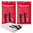 thumbnail image 1 of 2 Pack Large Fire Blanket Fiberglass Emergency Home Retardant 39x39'', 1 of 7
