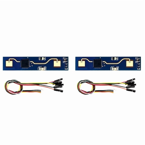 2X LD2410B 24GHz Radar Smart Human Presence Sensing Module with BT+Cable 5V LD2420 Millimeter Wave Motion Switch Sensor,2 x Module 2 x SH1.27mm x 5Pin connecting Cable 20CM,Blue
