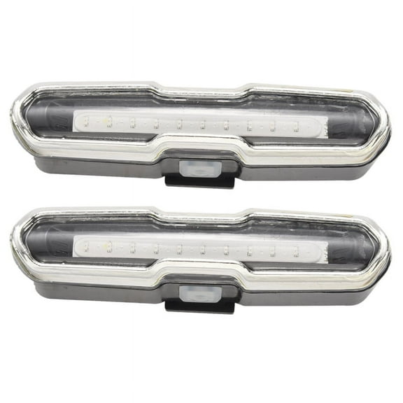 2X LED Bike Tail Light Red & Blue USB Rechargeable Waterproof Super Bright Multipurpose Emergency Light