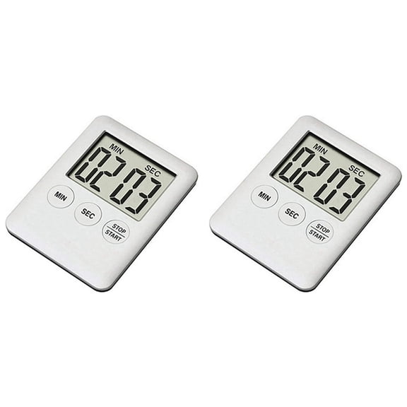 2X LED Digital Kitchen Electronic Timer Countdown Medication Reminder Kitchen Timer Portable