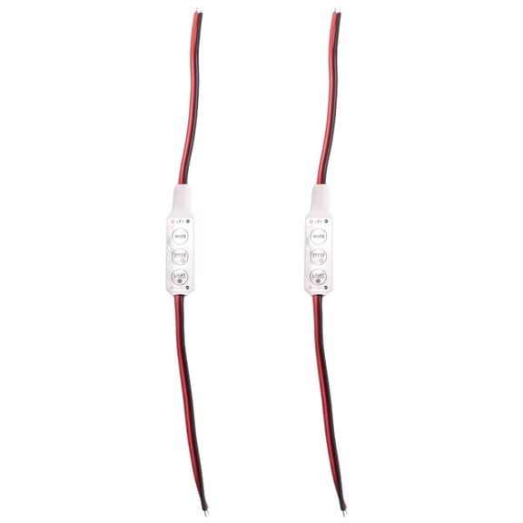 2X LED Dimmer 12A 12V-24V for LED Strips Monochrome Controller,2 x Dimmer,white