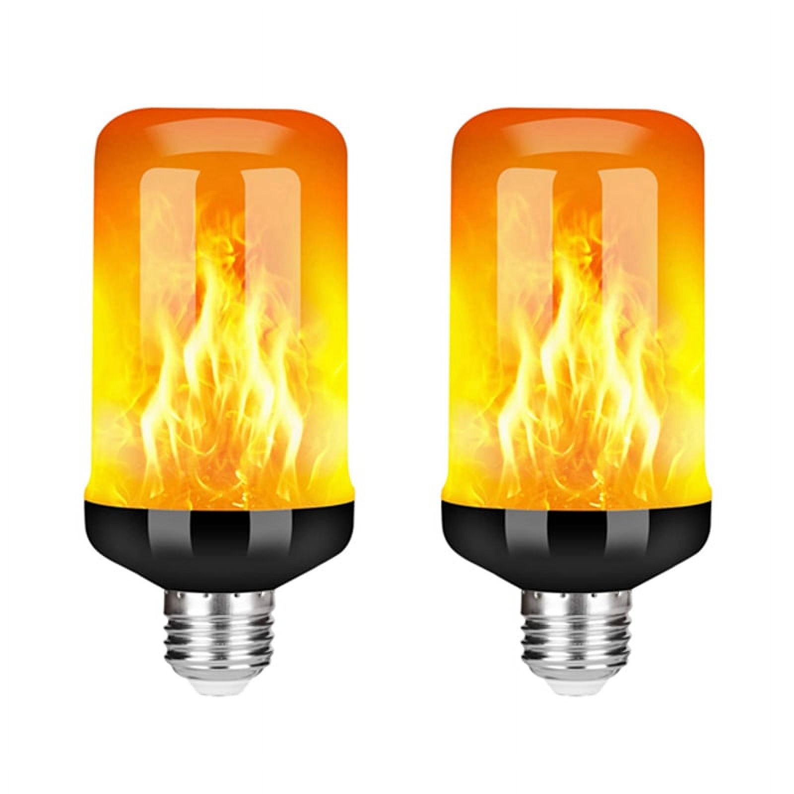 2X LED Flame Effect Light Bulb E27,Decorative Flickering Realistic Fire
