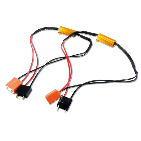 2X LED H7 Decoder Resistance Wire Harness 50W For Car Light Blub Easy Install