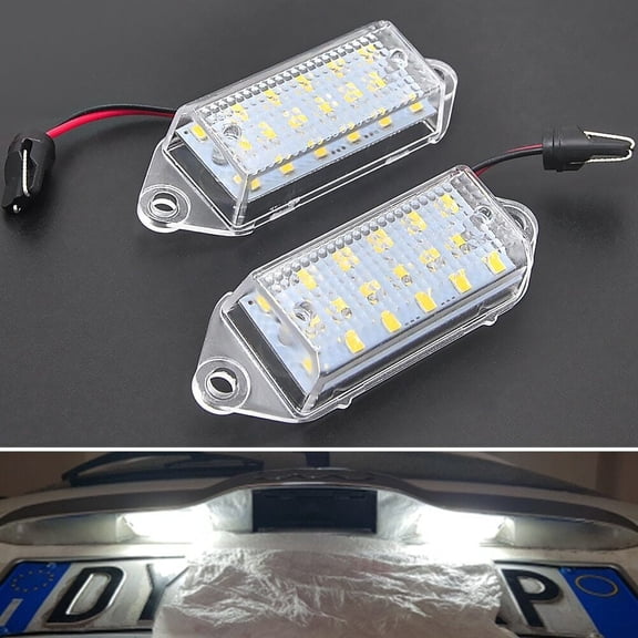 2X LED License Number Plate Light For Mitsubishi Lancer Evo Evolution X Tag Lamp