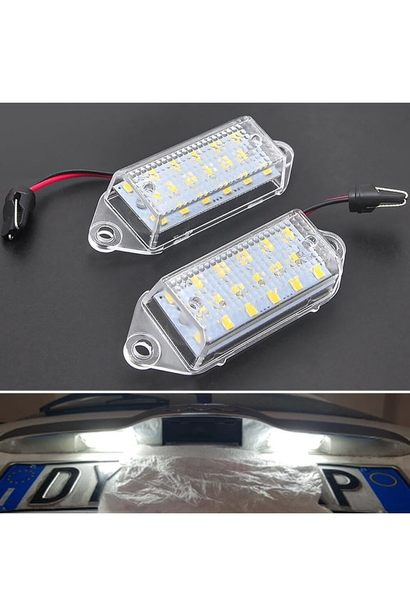 2X LED License Number Plate Light For Mitsubishi Lancer Evo Evolution X Tag Lamp