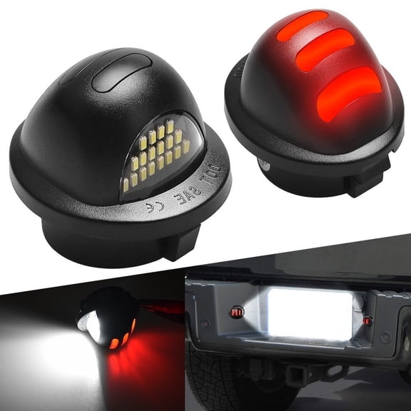 2X LED License Plate Light Rear Bumper Tag Assembly Lamp For Ford F150 F250 F350