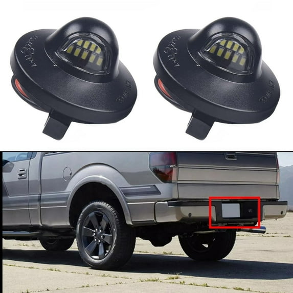 2X LED License Plate Light Rear Bumper Tag Assembly Lamp For Ford F150 F250 F350