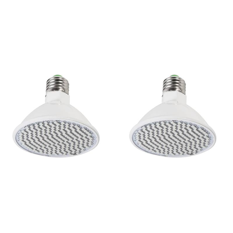 2X LED Plant Lights E27 200 LEDs Grow Light Bulb Full Spectrum for ...