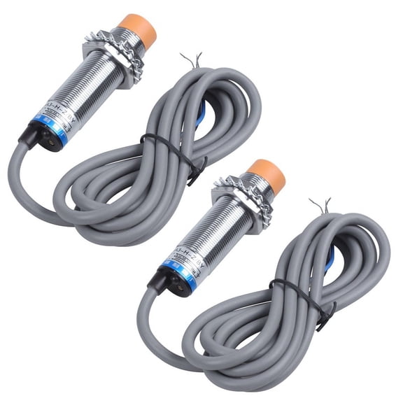 2X LJC18A3-H-Z/BY 1-10mm Capacitance Proximity Sensor Switch PNP NO DC 6-36V 300MA,2 x Capacitive Proximity Switch,silver&Yellow& Gray