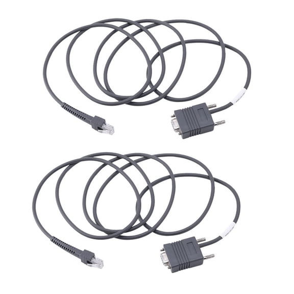 2X LS2208 RS232 Serial Cable CBA-R01-S07PAR for Symbol Barcode Scanner LS2208 6.5 Feet