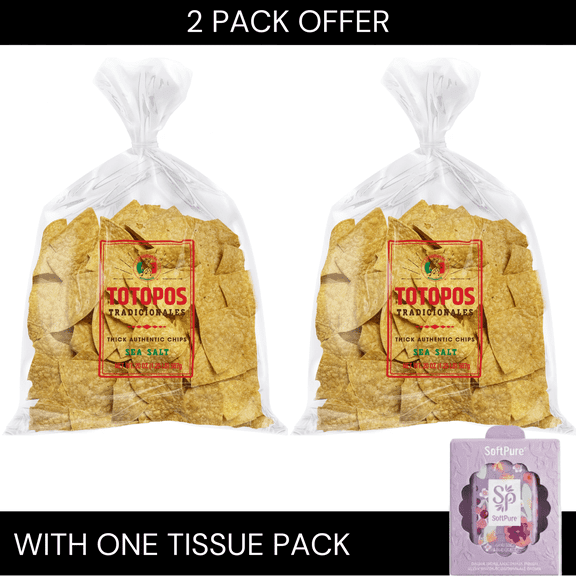 2X La Banderita Authentic Corn Tortilla Chips Bag withTissue Pack