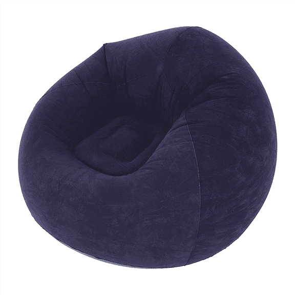 2X Large Inflatable Sofa Chair Flocking PVC Garden Lounge Beanbag Outdoor Furniture Camping Backpacking Bags(A),2 x Inflatable Sofa,Blue